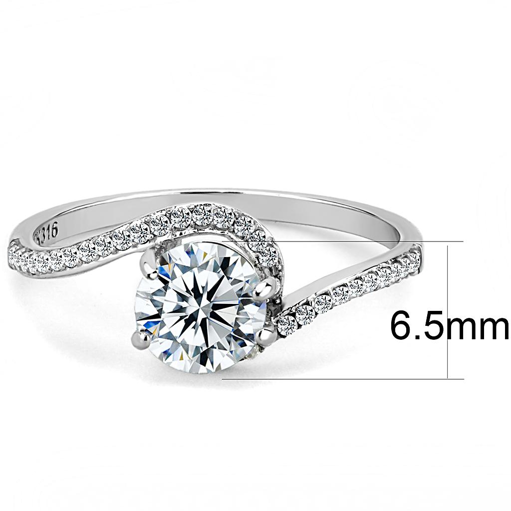 High polished (no plating) Stainless Steel Ring with AAA Grade