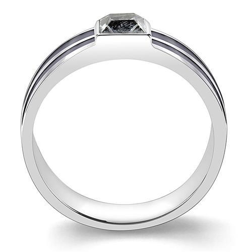 High polished (no plating) Stainless Steel Ring with Top