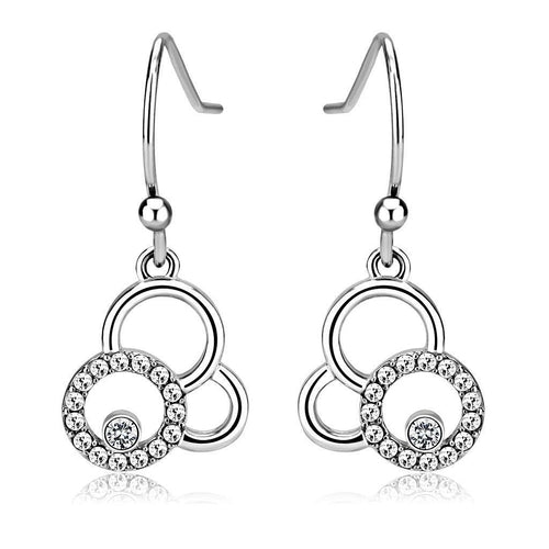 High polished (no plating) Stainless Steel Earrings with AAA G