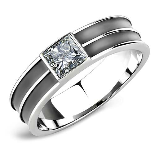 High polished (no plating) Stainless Steel Ring with Top